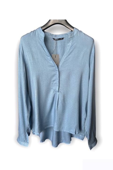 Bluza dama, Only, Viscoza, Maneca lunga, Albastru, 38