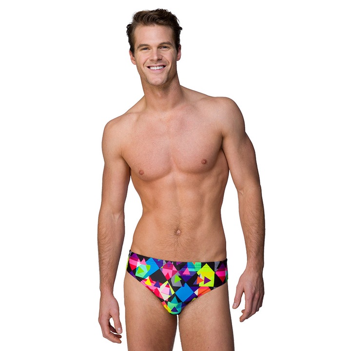 Costum inot Maru Checker Magic Pacer Brief, barbati, multicolor, marimea 46