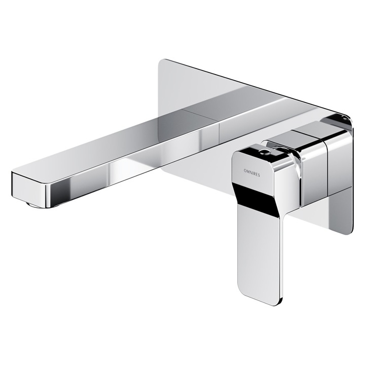 Baterie lavoar, cada OMNIRES Slide, finisaj Crom, montaj incastrat in perete