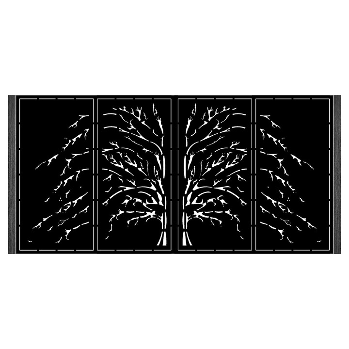 Autókapu vágott fémlemezből, TREE OF LIFE modell, 4000x2000 mm, Ferrobrand