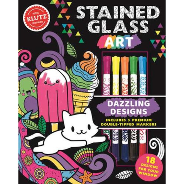 Stained Glass Art: Dazzling Designs (Klutz Activity Book) de Editors Of Klutz