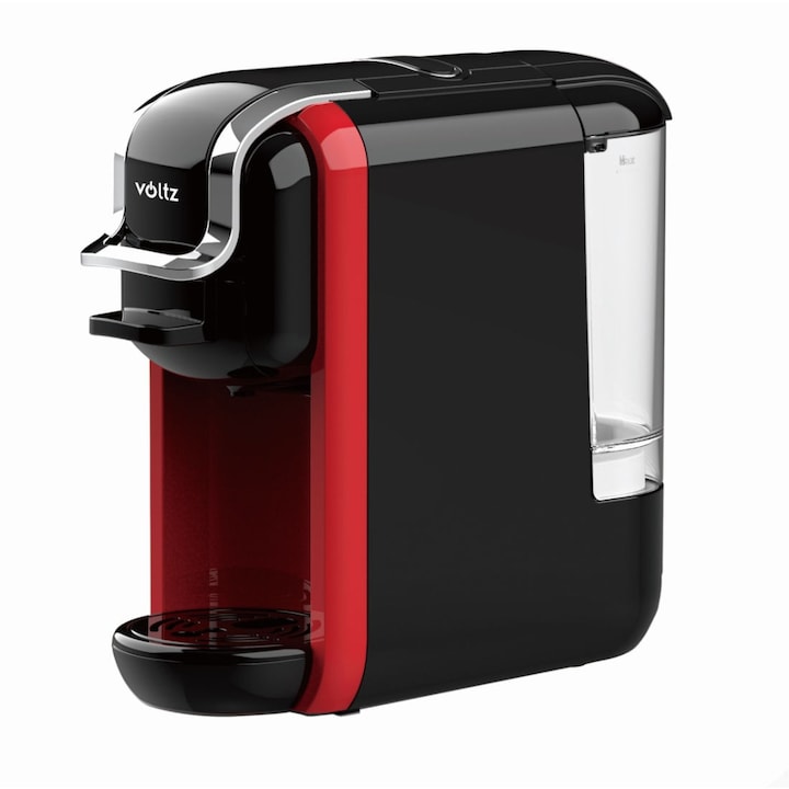 Еспресо машина за мляно кафе и капсули 8в1 Oliver Voltz OV51171B5, 1650W, 19 bar, Черен/червен
