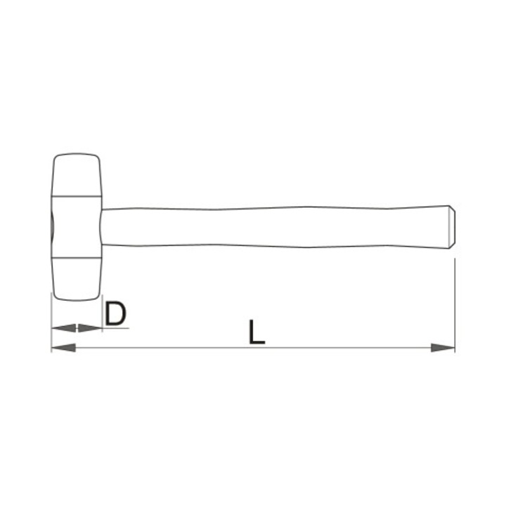 Ciocan din masa plastica marca Unior de 280 mm