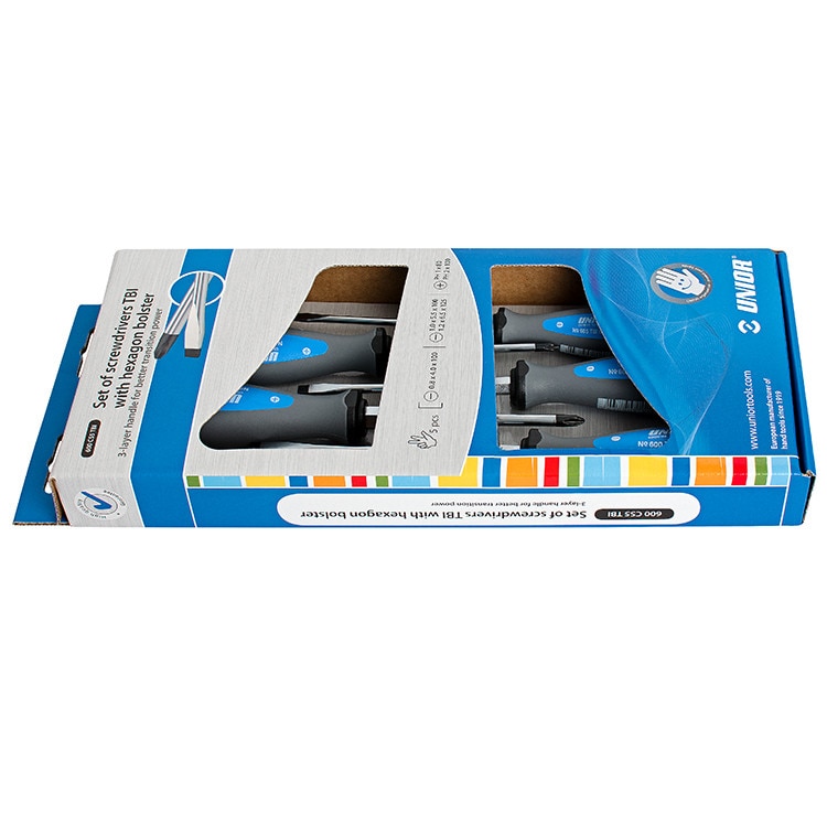 Set surubelnite mecanice cu hexagon maner trimaterial TBI,cromate, Unior