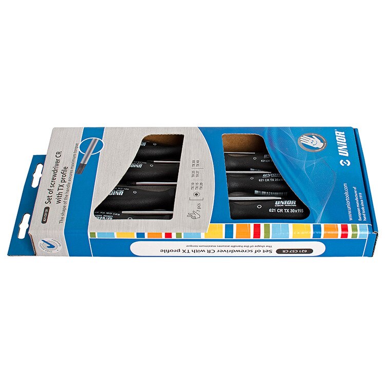 Set de 7 surubelnite cu maner CR si profil TX marca Unior