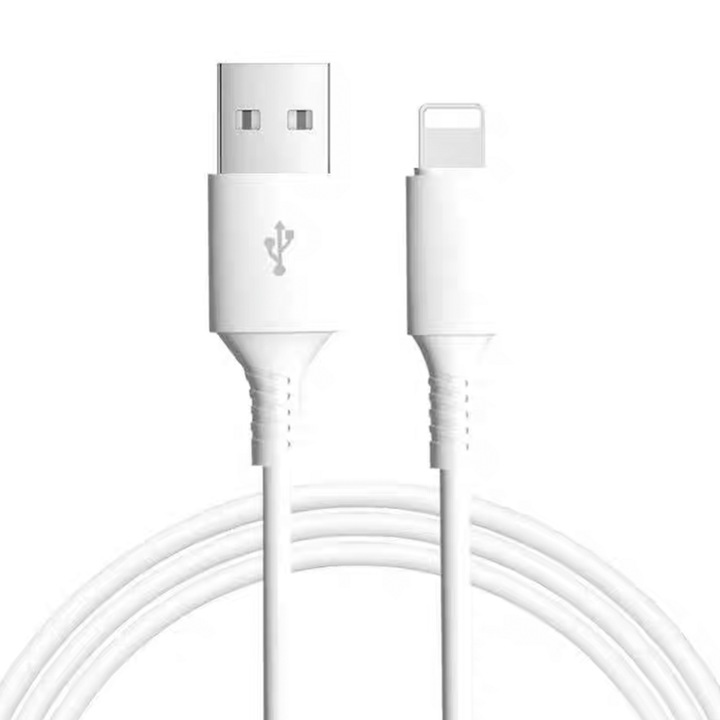 USB кабел за бързо зареждане за iPhone, от чиста мед, 2м, ZYuuan, бял