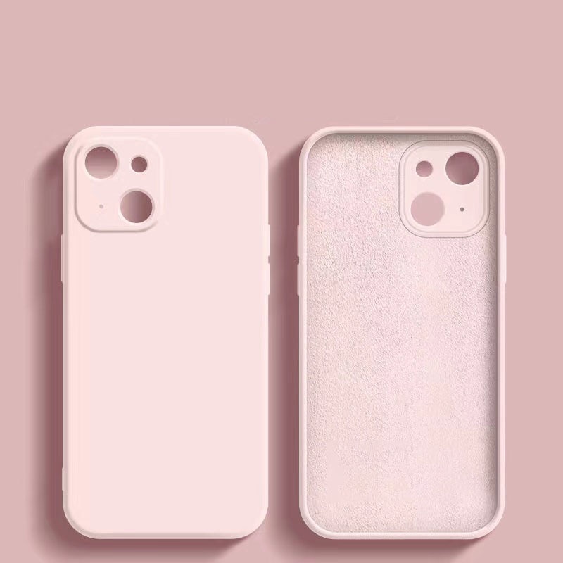 Husa de protectie din silicon lichid pentru iPhone 13, roz