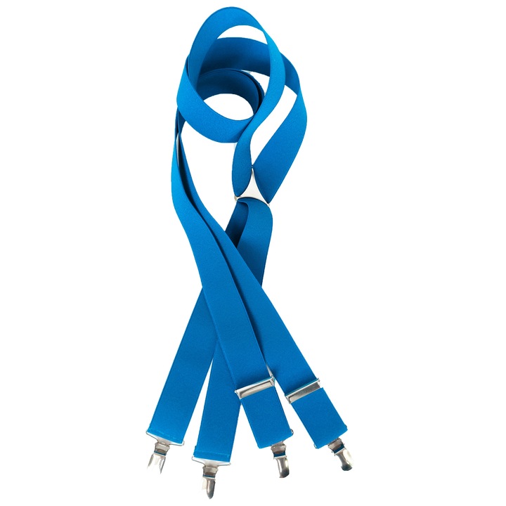 Bretele Barbati 4 Prinderi Albastru