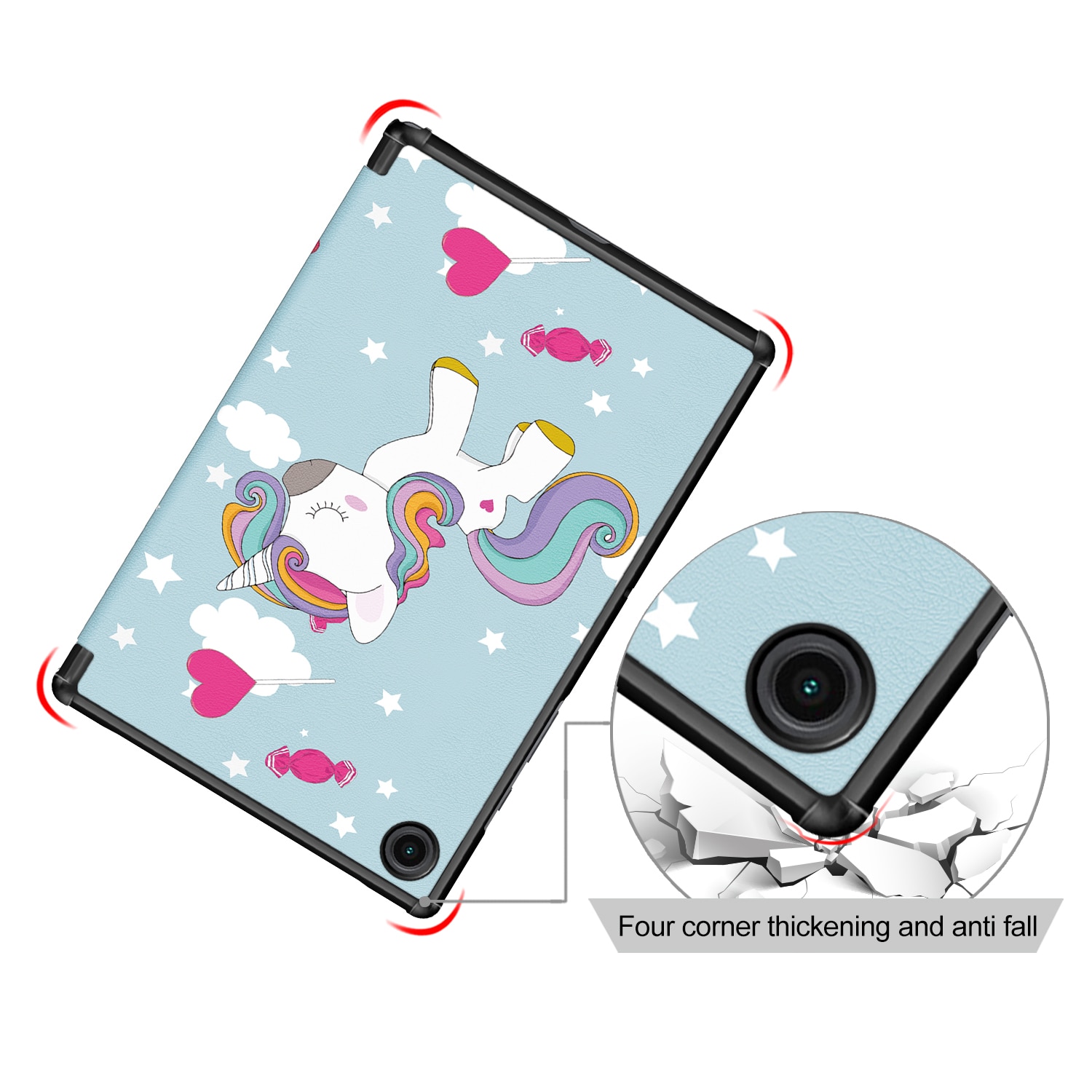 Husa tableta, Poliuretan/Policarbonat, Compatibila cu Samsung Galaxy Tab A8 10.5'' 2022, Multicolor