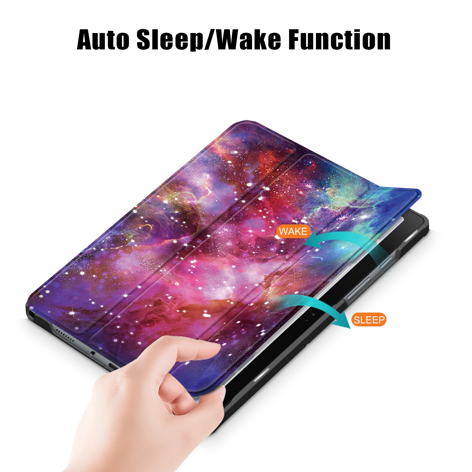 Husa protectie tableta, HUEIROY, Compatibil cu Samsung Galaxy Tab A8, Multicolor