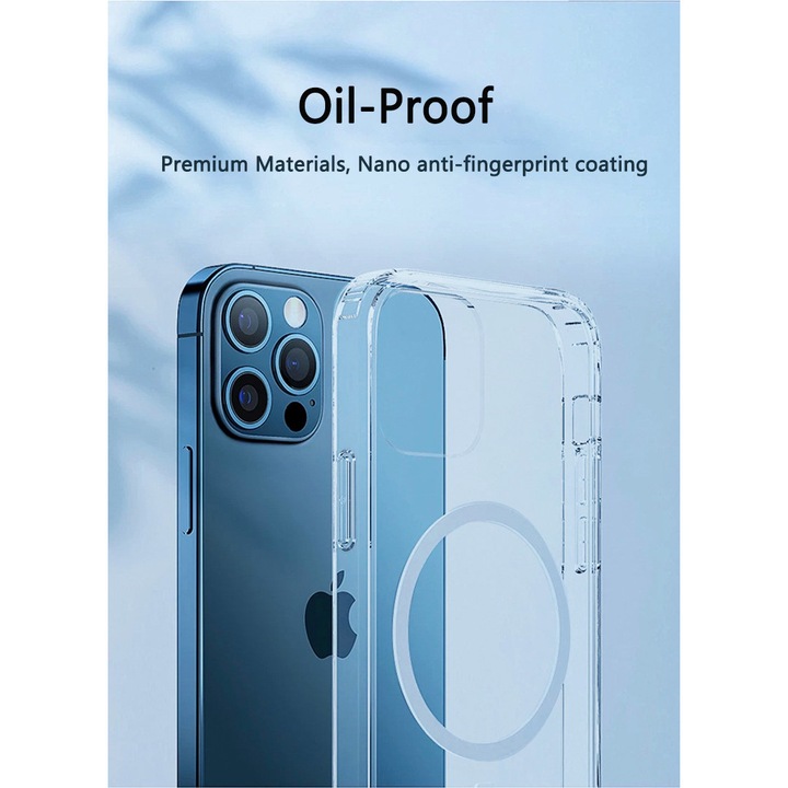 Предпазен кейс, За iPhone 13 Pro, Съвместим с MagSafe, Безцветен - eMAG.bg