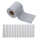 Set 4 bucati folie pentru gard protectie vizuala, en.casa, Jesteburg 140 m PVC gri deschis mat (RAL 7040)