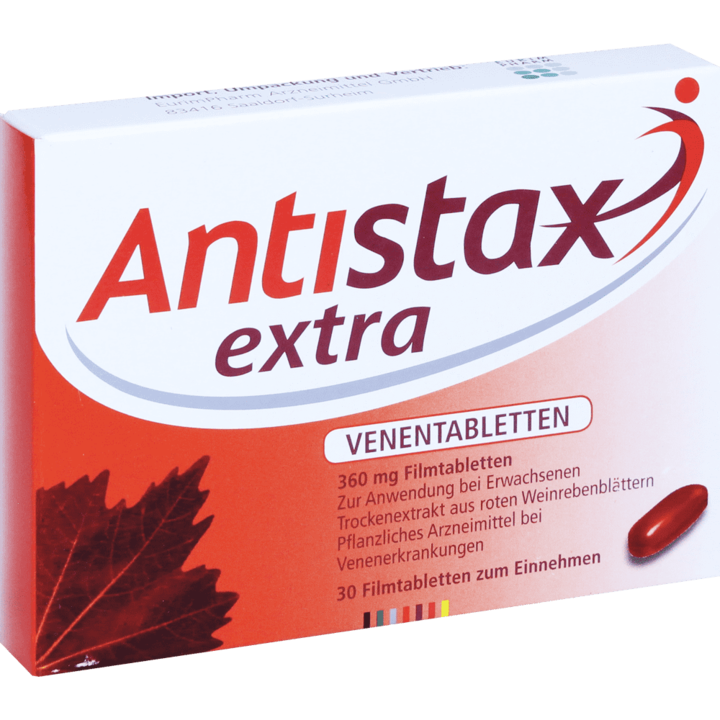 Хранителна добавка Sanofi Antistax, Успокоява уморени и натежали крака, 30 табл.