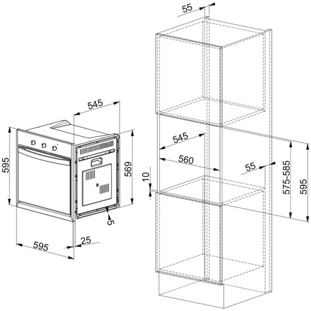 Cuptor incorporabil Franke CF 65 M OA/F, Electric, 66 l, 6 programe, Ceas Analogic, Grill, Termostat, Clasa A, Avena