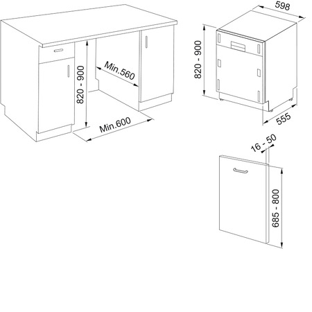 Masina de spalat vase incorporabila Franke FDW 614 D10P DOS LP C, 14 seturi, 10 programe, Clasa C, Display Digital, Filtru inox, Aqua Stop, 60 cm