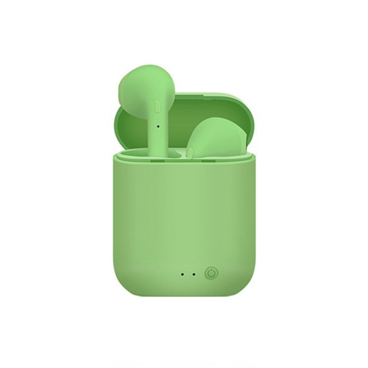 Casti wireless Mini2 Macaron, Bluetooth 5.0, Compatibilitate universala, TWS, Verde