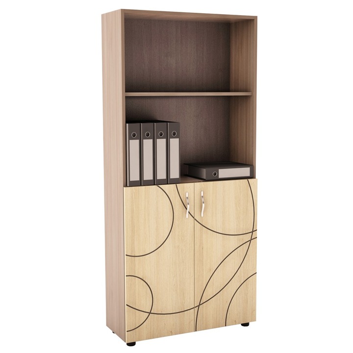 Шкаф MIPA Компакт, Висок, Венге и пясъчен бук