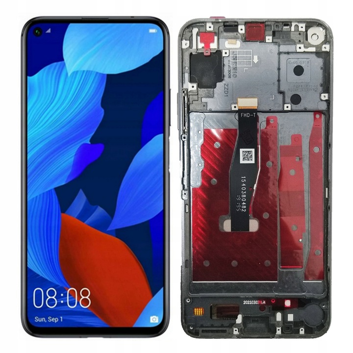 LCD дисплей за Huawei Nova 5T, Черен