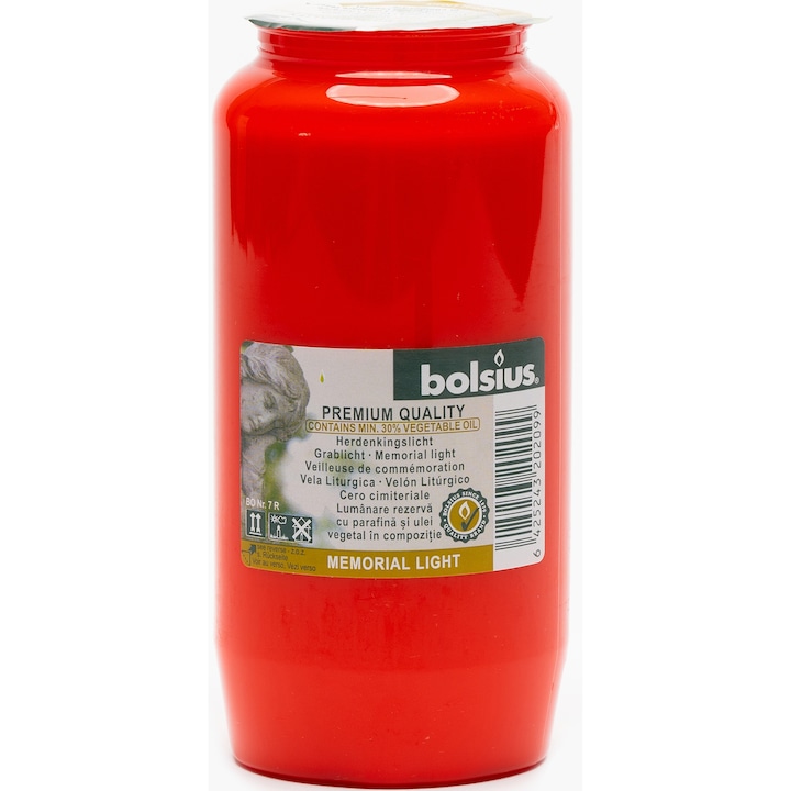 Свещ Bolsius "Червена светлина"№ 7, 105 часа горене