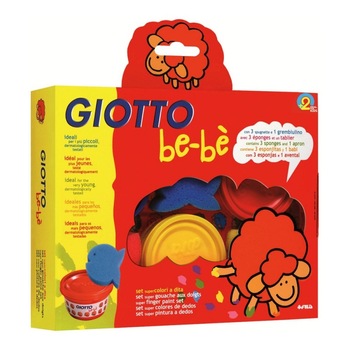 Set culori pictura cu degetele Giotto Bebe Set culori pictura cu degetele Giotto Bebe