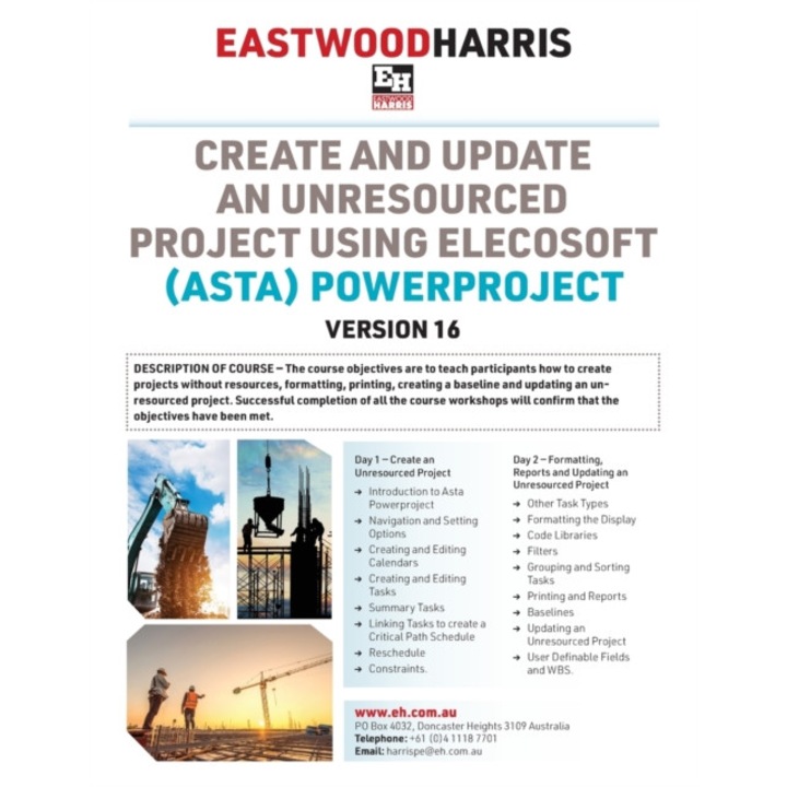 Create and Update an Unresourced Project using Elecosoft (Asta) Powerproject Version 16 de Paul E. Harris
