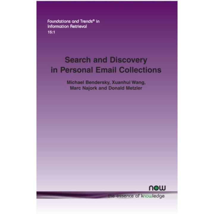 Search and Discovery in Personal Email Collections de Michael Bendersky
