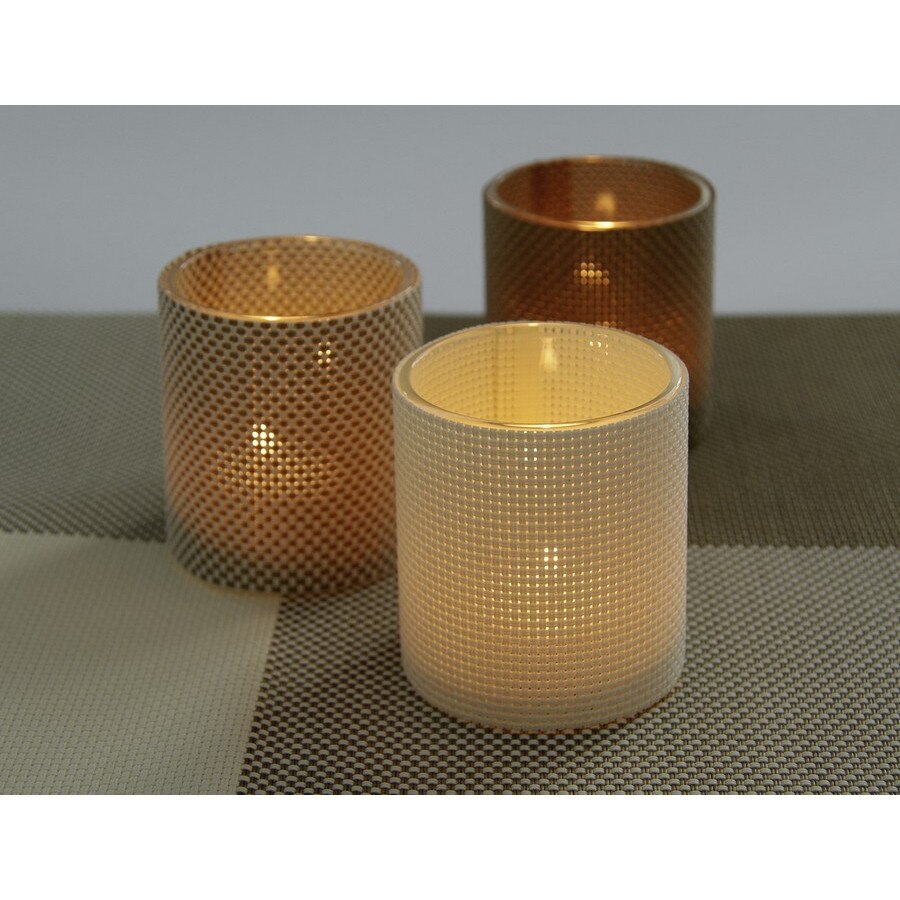 Suport lumanari gri set 3 bucati CDT-655062