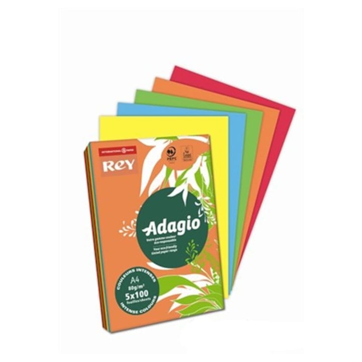 Rey "Adagio" másolópapír, színes, A4, 80 g, intenzív mix