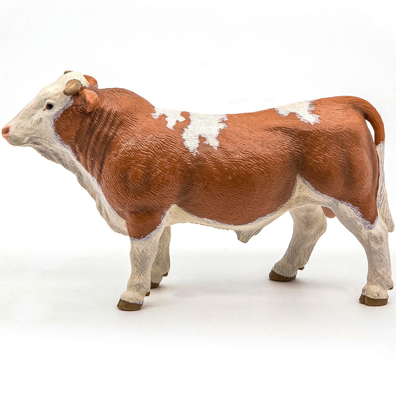 Papo Figura Toro Salers - Pintada A Mano - Animal De Granja Coleccionable - Para Niños Y Niñas Desde 3 Años - 51186