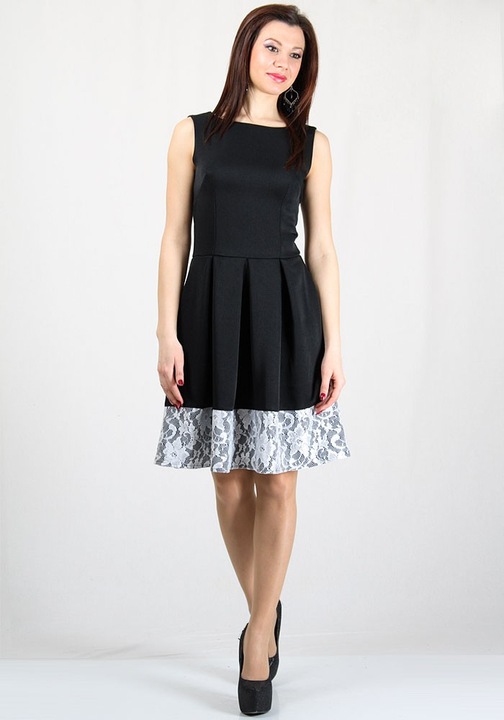 Официална рокля Rumena 27482, Черен/Бял