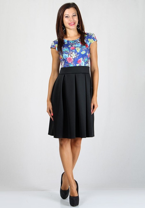 Рокля с къс ръкав Rumena 29357, Черен