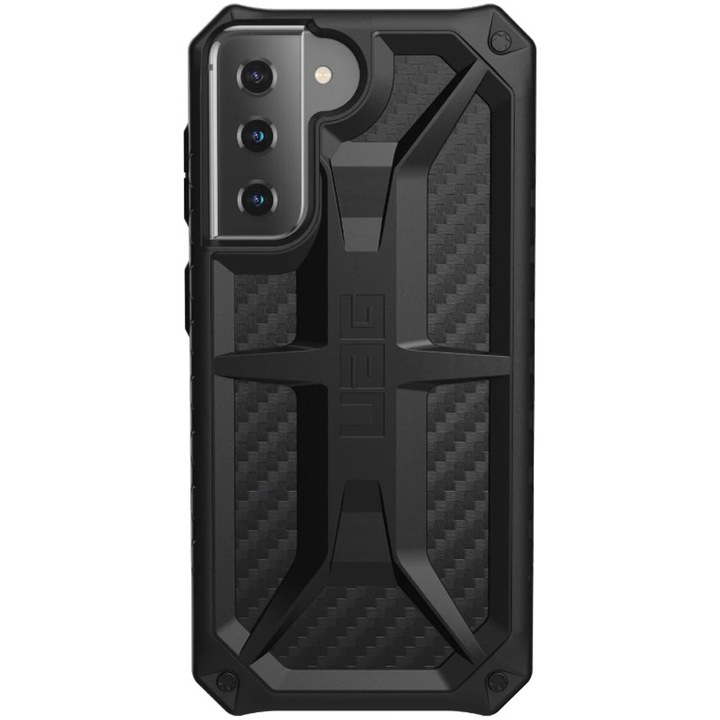 Husa de protectie UAG Monarch Series pentru Samsung Galaxy S21, S21 5G, Carbon Fiber