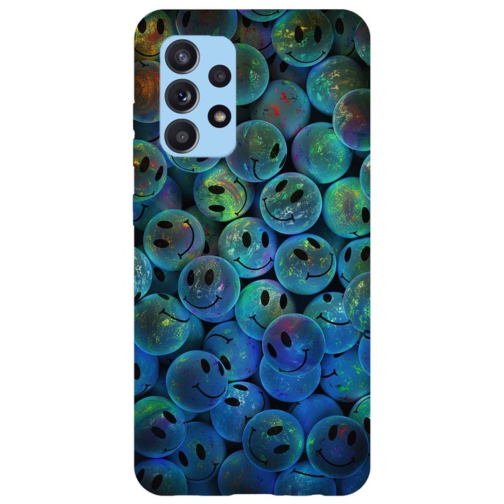 Husa compatibila cu Samsung Galaxy A72 model Smiley Faces, Silicon, TPU, Viceversa