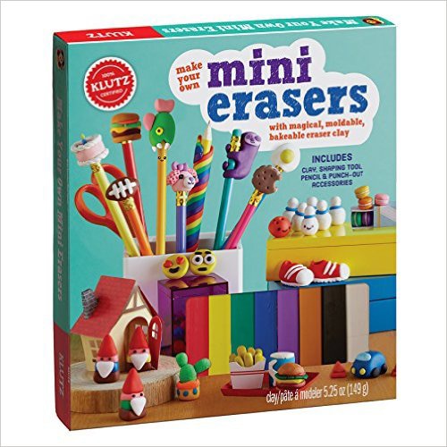 Make Your Own Mini Erasures - with magical, moldable, bakeable eraser clay