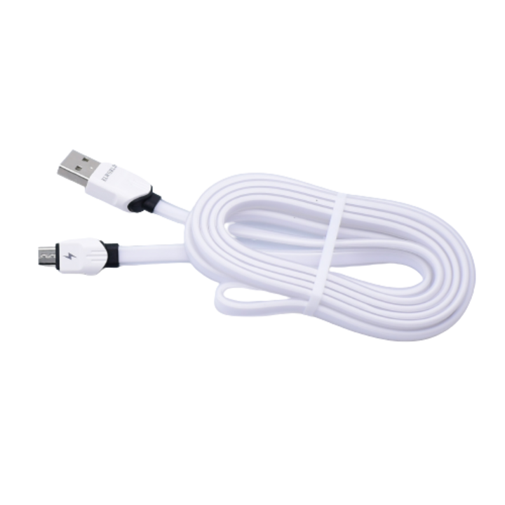 Кабел за данни и зареждане, Klausstech, Usb, Mini Usb, дължина 2 м, гъвкав проводник, бял/черен