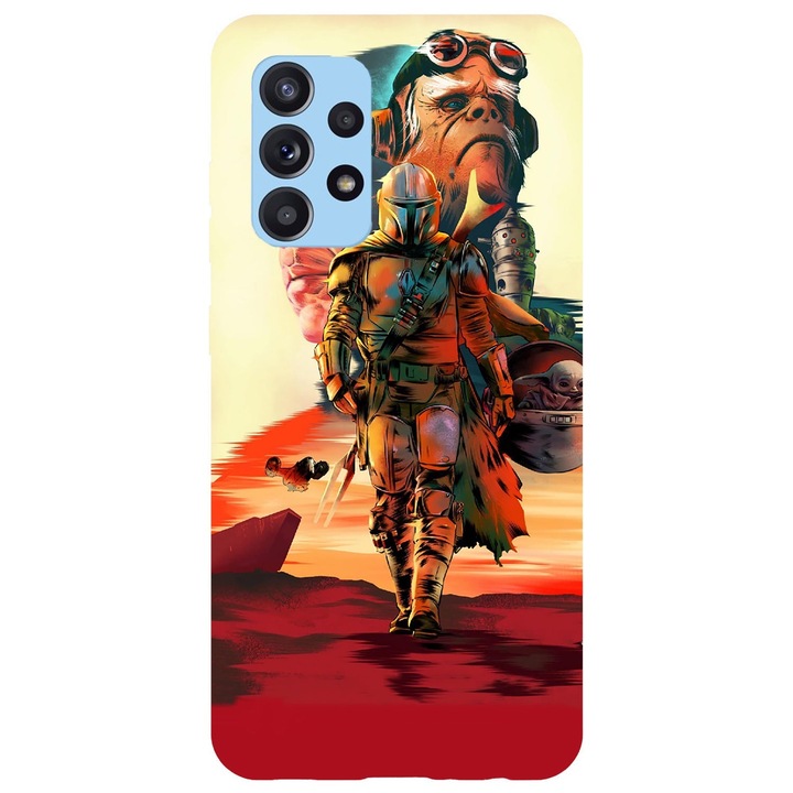 Husa compatibila cu Samsung Galaxy A72 model Mandalorian, Silicon, TPU, Viceversa
