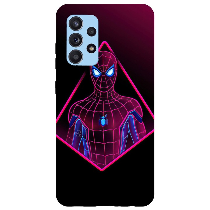 Husa compatibila cu Samsung Galaxy A72 model Neon Spiderman, Silicon, TPU, Viceversa
