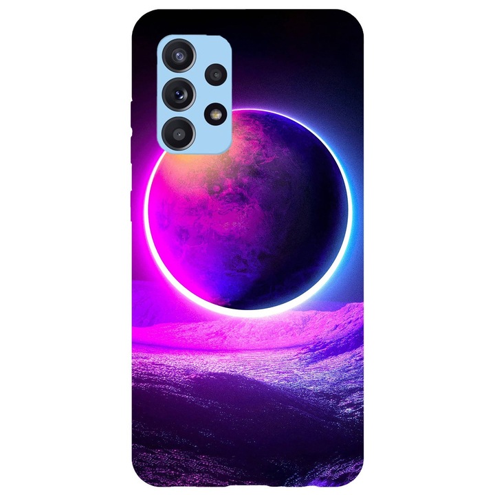 Husa compatibila cu Samsung Galaxy A72 model Neon Planet, Silicon, TPU, Viceversa