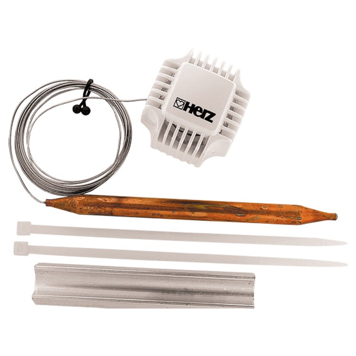 Cap termostatic Herz, cu senzor de contact pentru controlul temperaturii agentului de lucru la returul cazanelor,1 7421 00