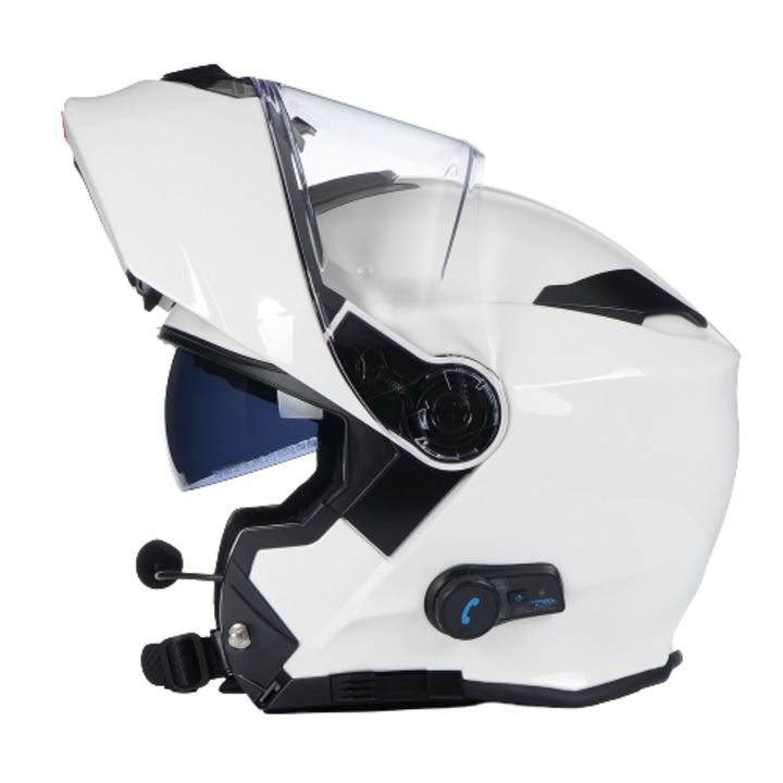 Мотоциклетна каска, Origin Delta Bluetooth, UV защита, ABS, Бяла, XL 61-62 см