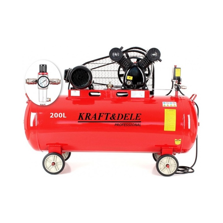 Compresor ulei, 200L 2 pistoane, KD1473, Kraft&Dele