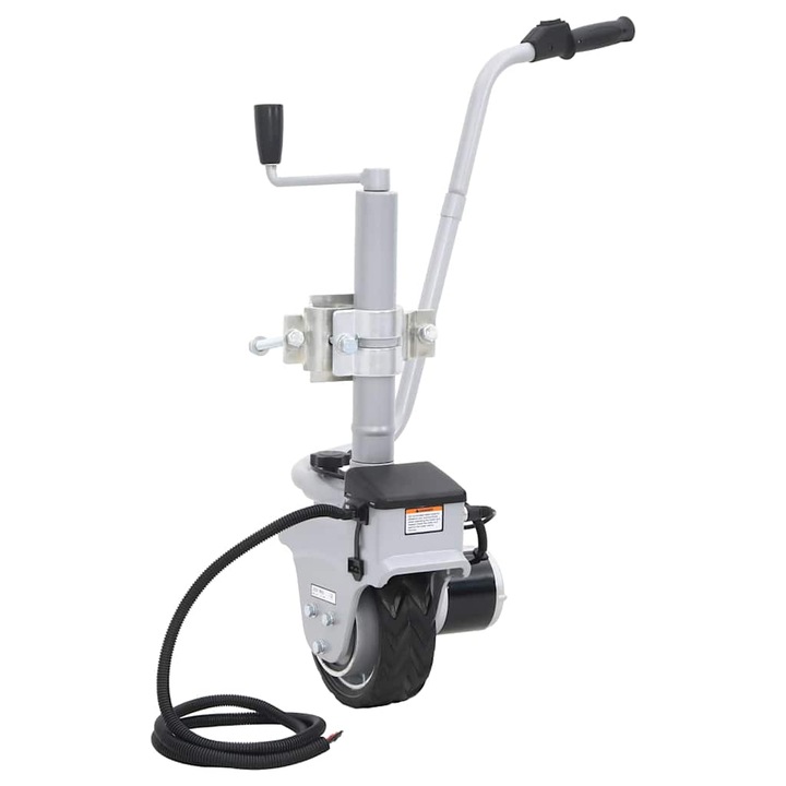 Алуминиево моторизирано опорно колело за ремарке vidaXL, 12 V, 350 W
