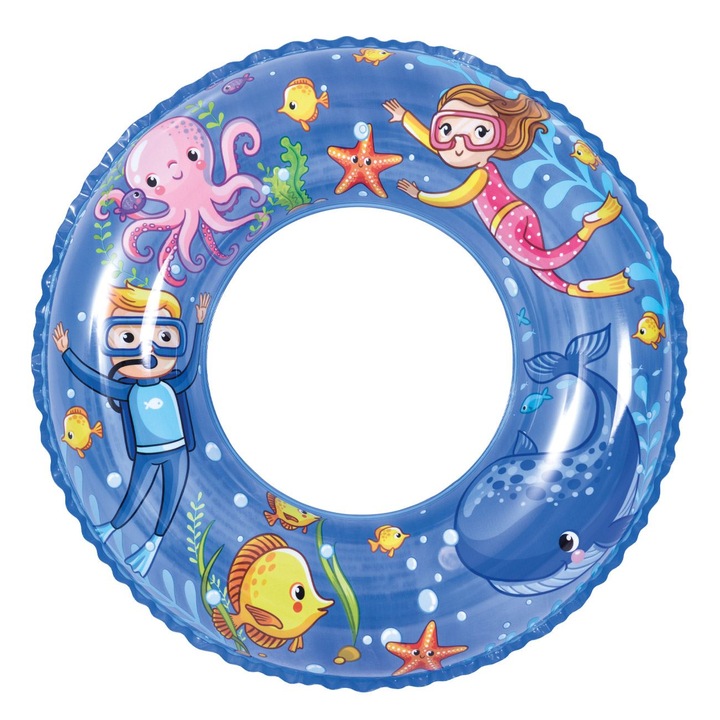 Надуваема пояс, За деца 3-6 години, Диаметър 60 см, Синя