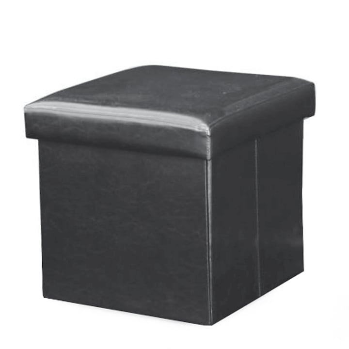 Сгъваема табуретка черна екологична кожа Tela