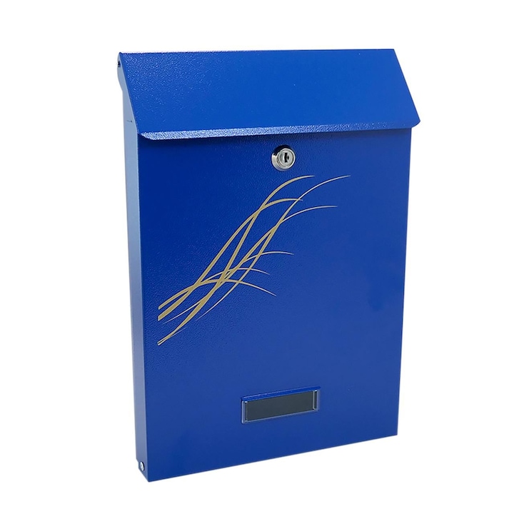 Пощенска кутия Damech, Формат C4, Син, 25x6,5x35,5 см