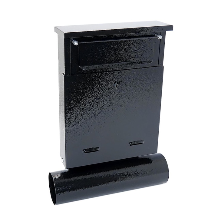 Пощенска кутия с място за вестник Damech, Формат B6, Черен, 23 x 6.5 x 33.5 см