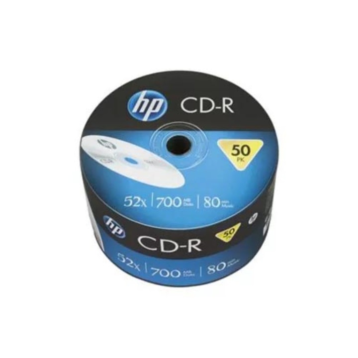 HP CD-R lemez, 700MB, 52x, 50 db, zsugor