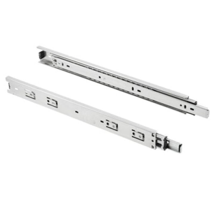 Glisiera metalica cu bile, GTV, L- 600 mm, Extensie totala, Capacitate de incarcare pana la 50 kg