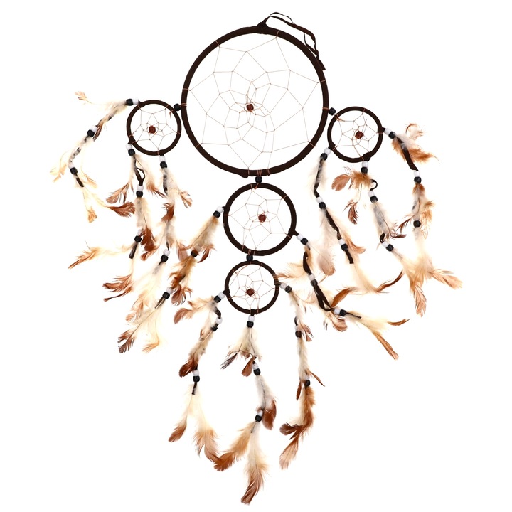 Prinzator de vise, cu 5 cercuri, Feng Shui, NO5061, 50 cm, Multicolor