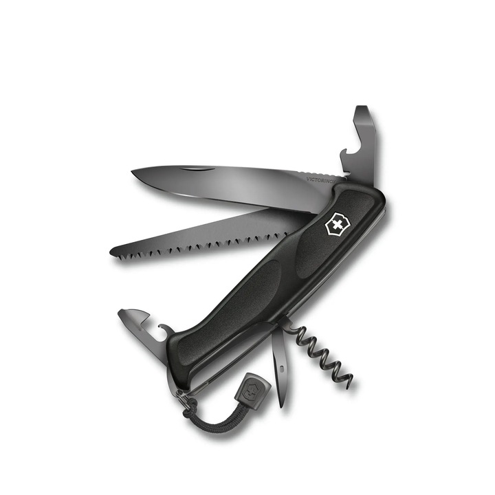 Швейцарски джобен нож, Victorinox Ranger Grip 55, Onyx Black